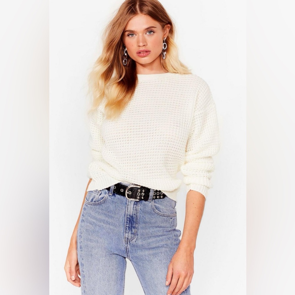 Nasty gal Crew Neck Relaxed Knit Jumper